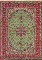 Isfahan Medallion Hand Knotted Wool & Silk Rug