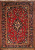 Kashan Medallion Hand Knotted Wool Rug