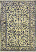 Nain Oriental Hand Knotted Wool & Silk Rug