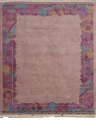 Nepal Hand Knotted Modern Border Wool Rug