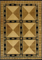 Sofer Square Pattern Hand Knotted Wool Rug