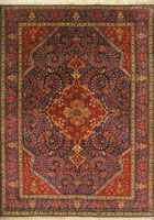 Tabriz Medallion Hand Knotted Wool Rug