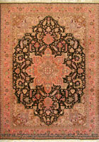 Tabriz Medallion Hand Knotted Wool & Silk Rug