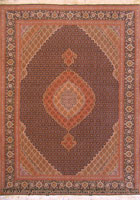Tabriz Medallion Hand Knotted Wool & Silk Rug