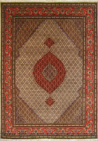 Tabriz Medallion Hand Knotted Wool & Silk Rug