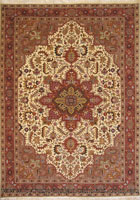 Tabriz Medallion Hand Knotted Wool & Silk Rug