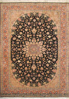Tabriz Medallion Hand Knotted Wool & Silk Rug