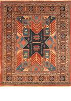 Gazni Geometric Hand Knotted Wool Rug