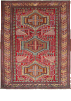 Gazni Geometric Hand Knotted Wool Rug