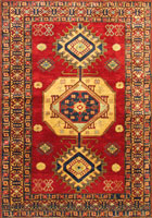 Gazni Geometric Hand Knotted Wool Rug
