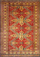 Gazni Geometric Hand Knotted Wool Rug