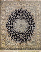 Habibian Medallion Hand Knotted Wool & Silk Rug
