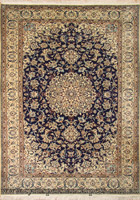 Habibian Medallion Hand Knotted Wool & Silk Rug