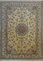 Habibian Medallion Hand Knotted Wool & Silk Rug