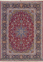 Isfahan Medallion Hand Knotted Wool & Silk Rug