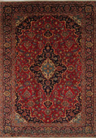 Kashan Medallion Hand Knotted Wool Rug