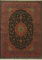 Kashan Medallion Hand Knotted Wool Rug