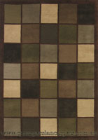 Laama Square Pattern Hand Knotted Wool Rug