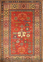 Kazak Geometric Hand Knotted Wool Rug