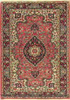 Kerman Floral Medallion Hand Knotted Wool Rug