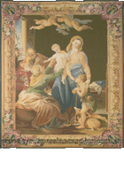 Tapestry Pictorial Tibetan Hand Knotted Wool Rug