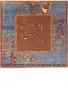 Tolidi Floral Square Hand Knotted Wool Rug