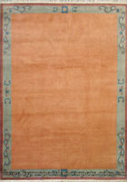 Nepal Hand Knotted Modern Border Wool Rug