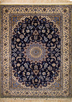 Habibian Medallion Hand Knotted Wool & Silk Rug