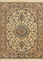 Habibian Medallion Hand Knotted Wool & Silk Rug