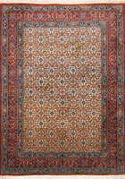 Moud Oriental Hand Knotted Wool & Silk Rug