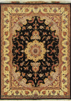 Tabriz Medallion Hand Knotted Wool & Silk Rug