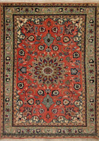 Tabriz Medallion Hand Knotted Wool & Silk Rug