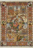 Tabriz Pictorial Hand Knotted Wool & Silk Rug