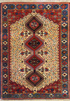 Yalameh Geometric Hand Knotted Wool Rug