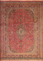 Kashan Medallion Hand Knotted Wool Rug