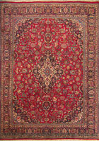 Kashan Medallion Hand Knotted Wool Rug
