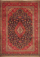 Kashan Medallion Hand Knotted Wool Rug