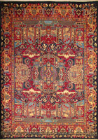 Kashmar Geometric Hand Knotted Wool Rug