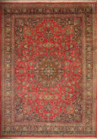 Mashad Medallion Hand Knotted Wool Rug