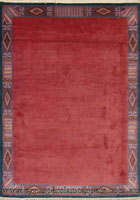 Nepal Hand Knotted Modern Border Wool Rug