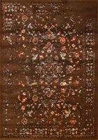 Barcelona Modern Floral Rug 5854 Coffee Brown