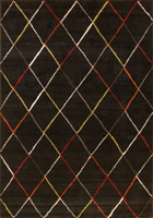 Barcelona Modern Diamond Pattern Rug 6418 Penny Black