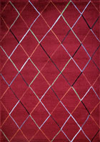 Barcelona Modern Diamond Pattern Rugs 6418 Nova Red