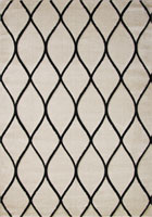 Boston Modern Trellis Rugs B139 White Black