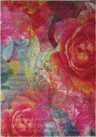 Esatto Modern Floral Rugs M520A Violet Violet