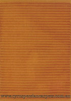 Flavia Wool Modern Plain Stripe Rug Orange