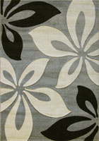 Flower Modern Rugs Grey