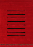 London Modern Stripe Rug W209-Red