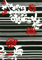 London Modern Floral Rug LD352-BWGR