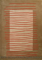 London Modern Stripe Rug W710-Orange